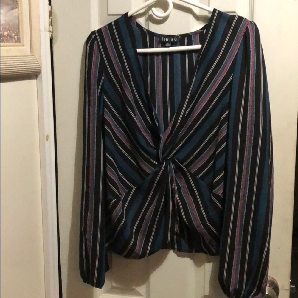 Multi colored cropped blouse